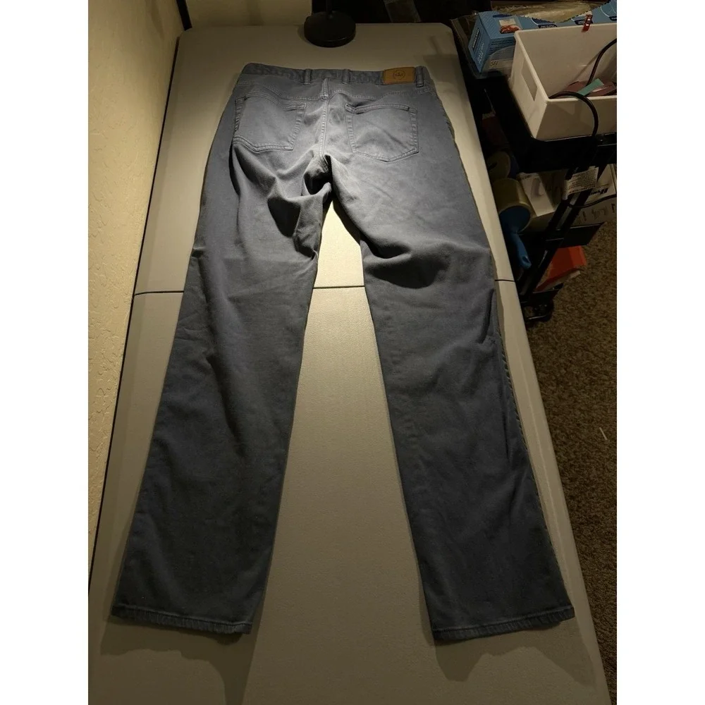 Peter Millar Crown Ultimate Sateen Pants Men 32x32 Blue‎ Straight Fit 5-Pocket